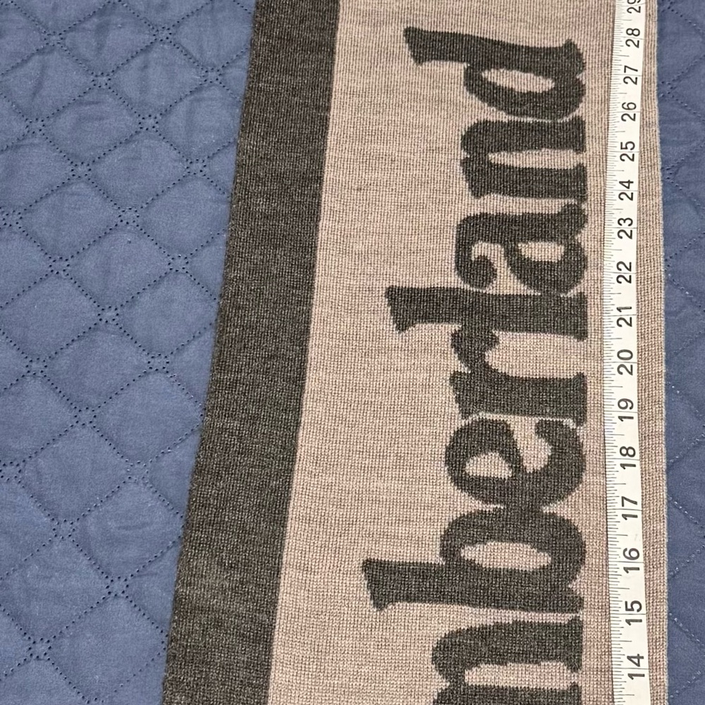 Timberland Reversible Dark Gray and Gray Logo Scarf - Picture 8 of 12